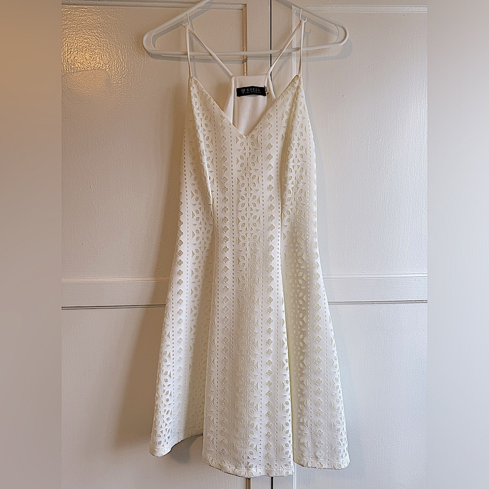 GUESS White eyelet dress